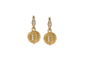 18kt yellow gold Single Orb earring with .12 cts diamonds. Available in white, yellow, or rose gold.
